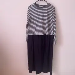 fairy マタニティ 授乳服 ワンピース ボーダー