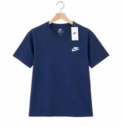 【新品タグ付】ナイキ/NIKE Tシャツ 紺 L ワンポイント　ネイビー　人気