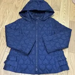 KUMIKYOKU フード付き中綿コート 130cm ネイビー