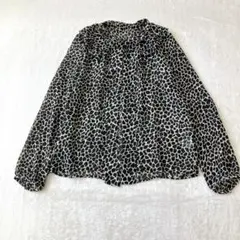 イノウェーブ シフォン ブラウス 38 M レオパード ボウタイ シアーのサムネイル