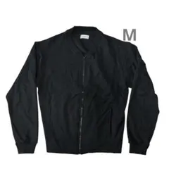 【訳アリ】ジップアップジャケット 裾ゴム M 黒 裏起毛