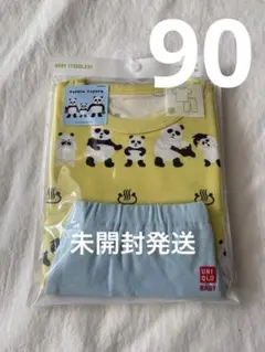 【未開封発送】ユニクロ ドライパジャマ 半袖 90 ツペラツペラ パンダ銭湯