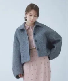 ［美品］SNIDEL スナイデル コクーンミドルジャケット　グレー　近年