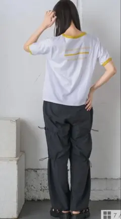 ★SALE★RETRO GIRL リンガーTシャツ　レディースのサムネイル