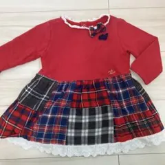 ミキハウス　90cm 女の子　長袖　チュニック　ワンピース