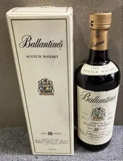 未開封Ballantine's30年ブレンデッドスコッチウイスキー 木箱入り