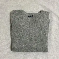 EAST BOY グレー Vネックセーター 長袖