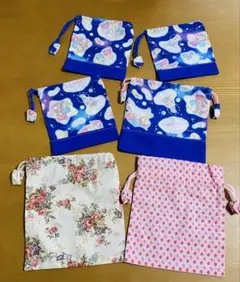 ハンドメイド 巾着 6点セット