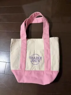 【新品】TRADER JOE'S ミニトートバッグ パステルピンク