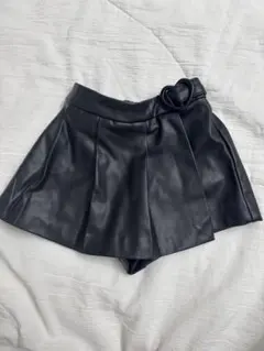 ZARA キッズ 合成皮革スカート風ズボン