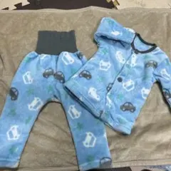 モコモコパジャマ水色 車柄