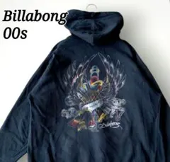 希少 00s old ビラボン ジップアップ スウェット パーカー グラフィック