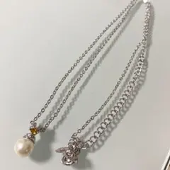 AVON エイボン　NR シルバーパールクリスタルネックレス