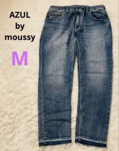 【AZUL by moussy】メンズ イージーデニムパンツ M ダメージ加工