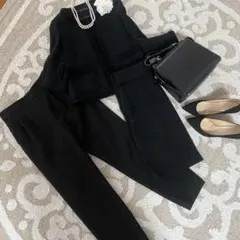 大特価☆グリーンレーベルリラクシング☆ノーカラーツイードジャケットスカートセット