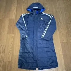 adidas フード付き ベンチコート 150サイズ ネイビー
