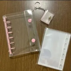 A7 クリアバインダー リフィル20枚 ミニシール帳 ピンク【G176】