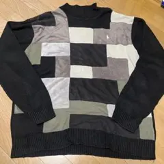 90s polo ralph lauren パッチワークニット　ラルフローレンのサムネイル