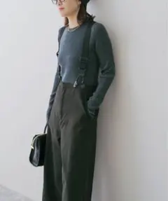 Spick and Span サスペンダー付きワーカーパンツ