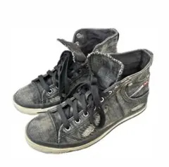 【期間限定価格】DIESEL デニム風ハイカットスニーカー　25.5cmのサムネイル