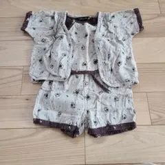 COMME CA ISM カニ柄 甚平 80cm