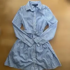 Polo Ralph Lauren ストライプ シャツワンピース 10Y