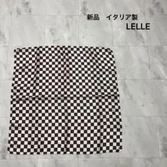 新品 イタリア製 LELLE レレ 大判 バンダナ ハンカチ スカーフ シルク