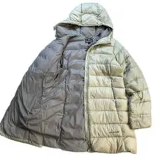 【Aライン】モンベル　ネージュダウンコート　L ネイビー　800FP　ロング丈