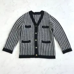 美品 JOURNAL STANDARD 千鳥柄カーディガン M 金ボタン可愛い