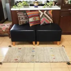 ギャッベ ペルシャ ランナー ラグ サイズ 47×129 No 19-1602