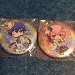 雪ミク2021あそーと ガチャ 缶バッジ 巡音ルカ　KAITO