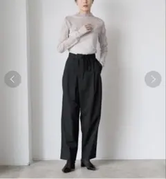 【新品】　LOWRYS FARM TRベルトツキラップパンツ ブラック