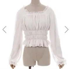 axes femme シアー ギャザー ブラウス