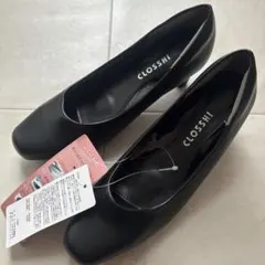 CLOSSH Iブラック パンプス 低ヒール