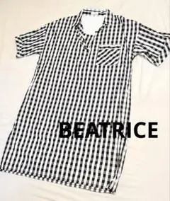 BEATRICE チェック柄 五分袖シャツワンピースのサムネイル