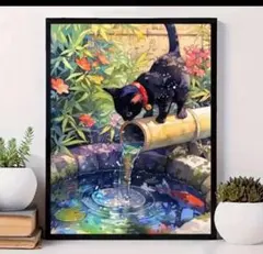 ダイヤモンドアート　猫　魚　花　風景　キット　ビーズアート　ペインティング