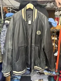 sean john ショーンジョン レザージャケット キルティング b系 希少超美品ショーンジョン本革レザーキルティングジャケット XXL