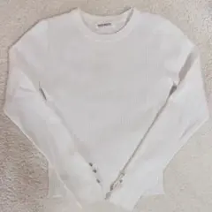 MISCH MASCH ホワイトリブニットセーターのサムネイル