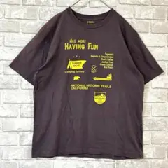 コーエン coen プリントTシャツ M ブラウン ユニセックス 綿100
