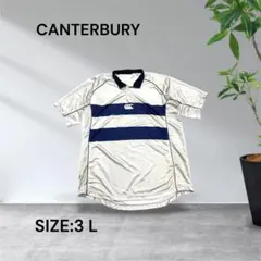 3104☆CANTERBURY 半袖ポロシャツ ボーダー柄 3Lのサムネイル