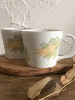 ミモザ　美濃焼　マグカップ 2個セット