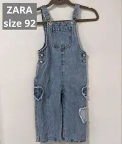 ZARA kids ハート デニム オーバーオール 18-24m 92cm