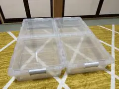 ⭕️ベッド下の透明プラスチック収納ケース2個セット⭕️引き取りのみ