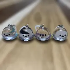 シマエナガ クリアマスコット 4個セット