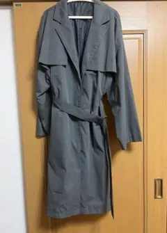 トレンチコート ロング丈 グレー trench coat ジャケットアウター春秋