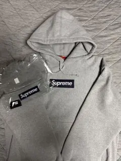 Supreme Box Logo Hooded Sweatshirt Gray