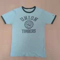 Champion リンガーＴシャツ UNION TIMBERS プリント