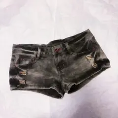 平成ギャル　Y2K ダメージデニムショートパンツ