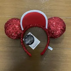 ヒューイ・デューイ・ルーイ　カチューシャ スパンコール 赤 ディズニーリゾート