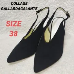 COLLAGE GALLARDAGALANTE　パンプス　スウェード　黒　38のサムネイル